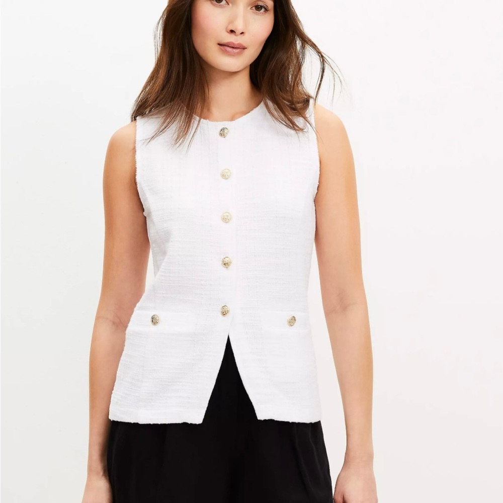 LOFT White Vest Top
